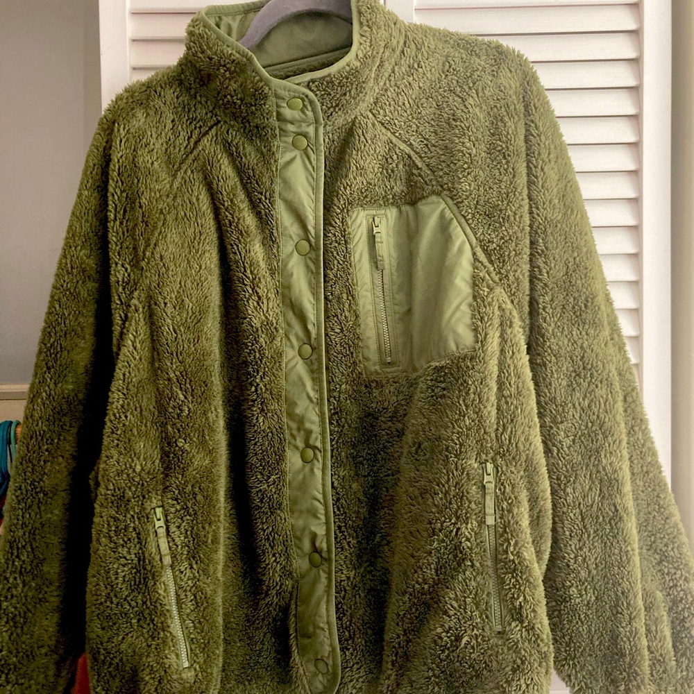 American eagle fleece teddy coat XL